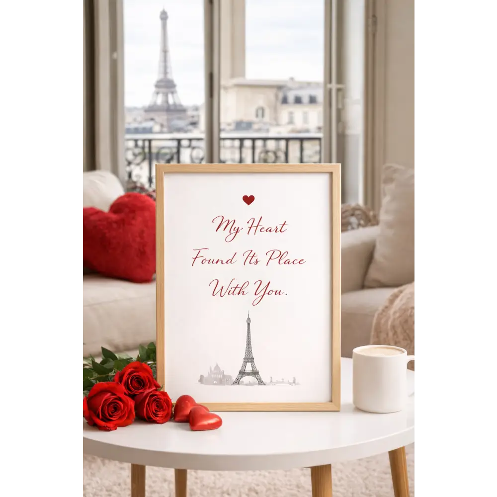 Cadeau Saint Valentin unique sous forme d’affiche murale décorative