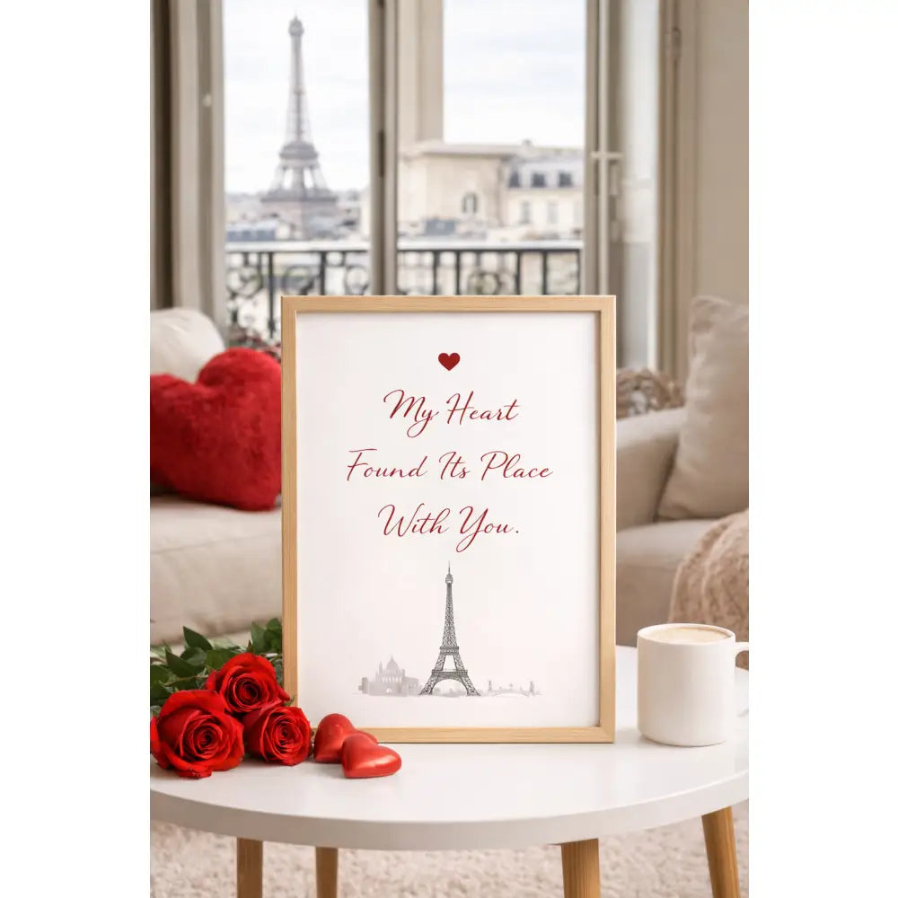 Cadeau Saint Valentin unique sous forme d’affiche murale décorative
