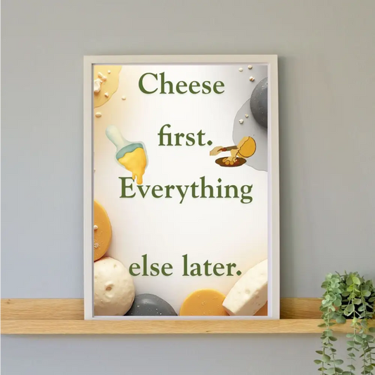 Minimal raclette food wall art printable kitchen decor