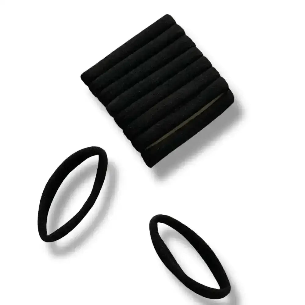 Élastique à cheveux noir confortable pour usage quotidien