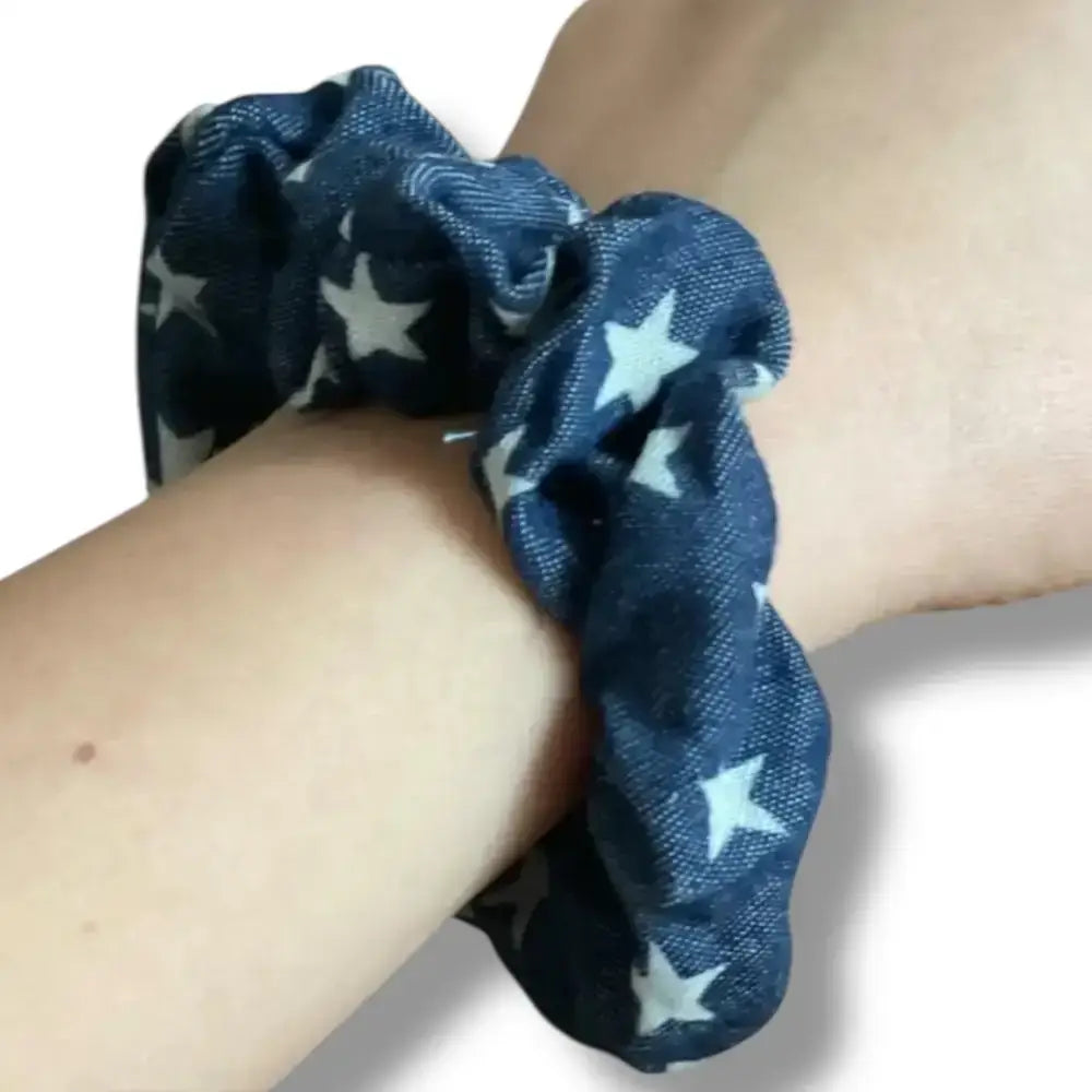 Lot de 2 Chouchous Cheveux Denim – Scrunchie Bleu Clair et Jean Tendance - élastiques