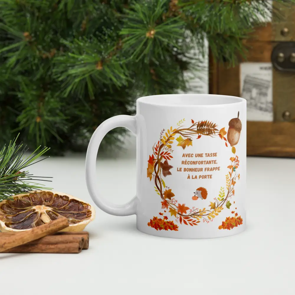 Mug imprimé “Phrase inspirante” – Cadeau pour épouse automne en céramique - mug