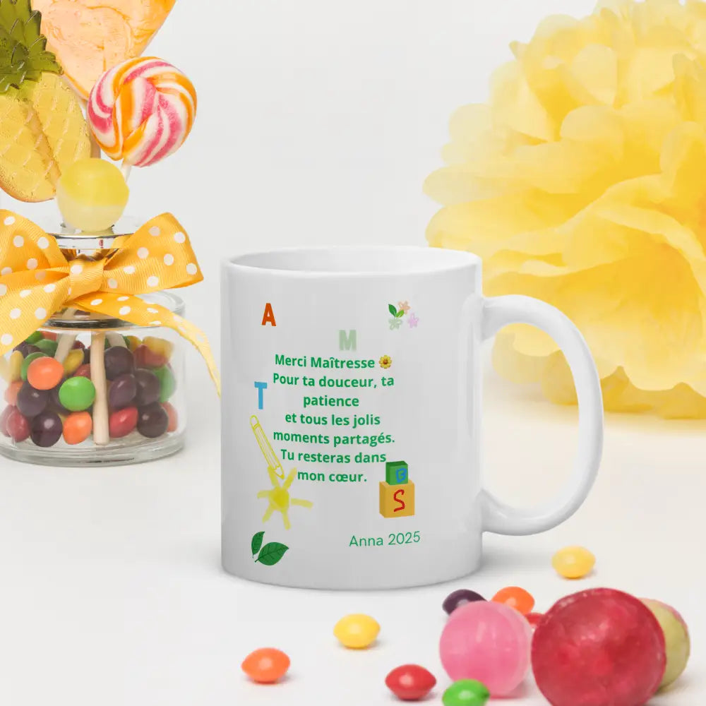 Mug ’Merci Maitresse’ – Un Cadeau Maitresse