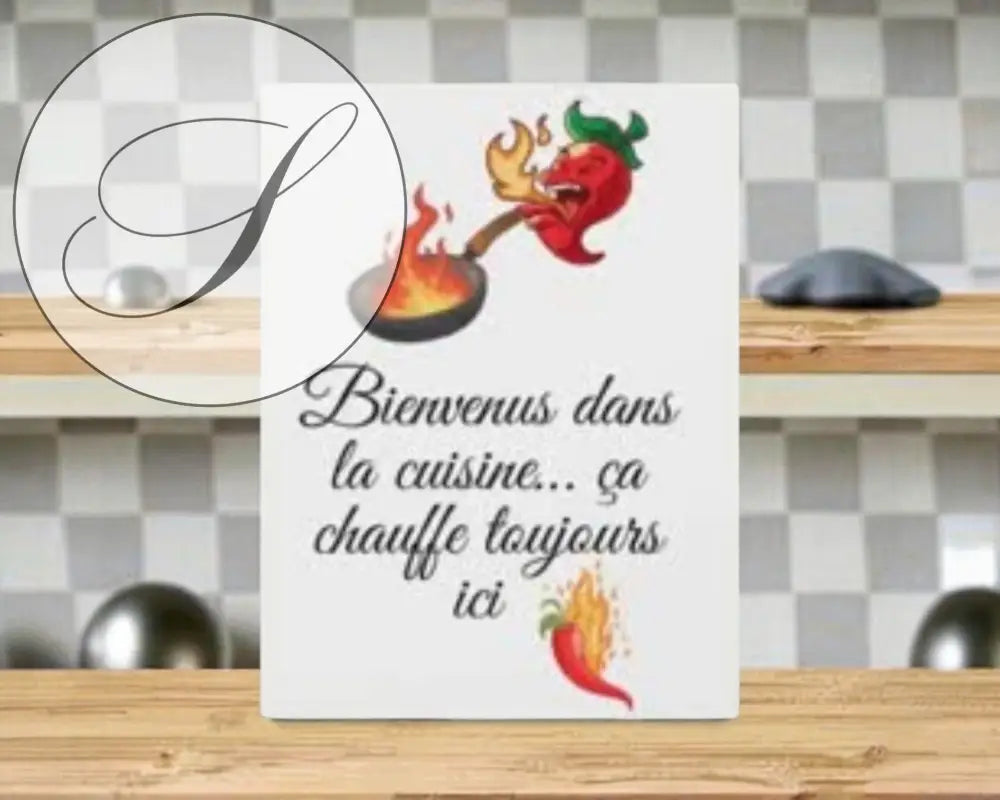 Affiche bienvenue dans ma cuisine à imprimer, décoration murale pour cuisine