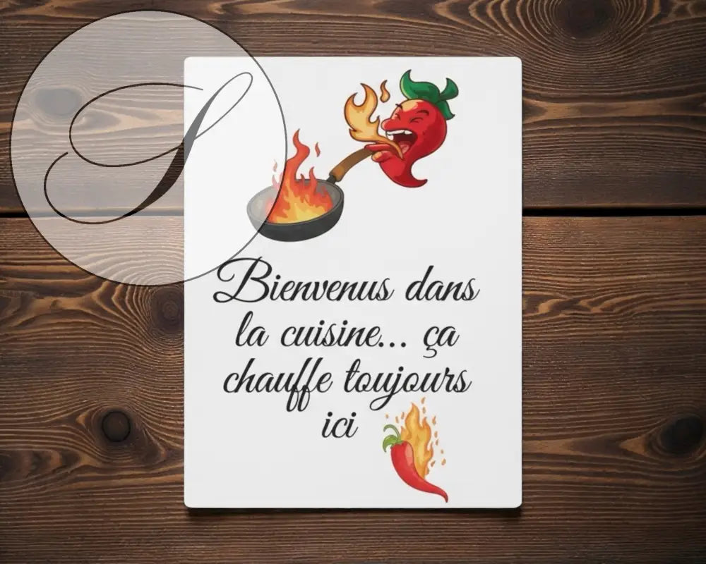 Décoration murale cuisine avec affiche à imprimer bienvenue dans ma cuisine