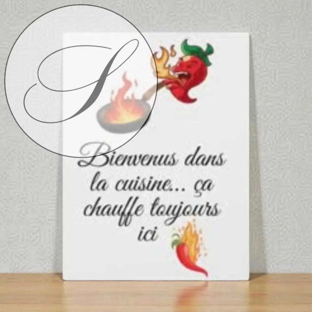 Décoration murale cuisine avec affiche à imprimer bienvenue dans ma cuisine