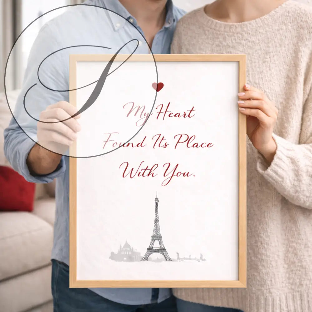 Affiche murale Saint Valentin idéale comme cadeau romantique