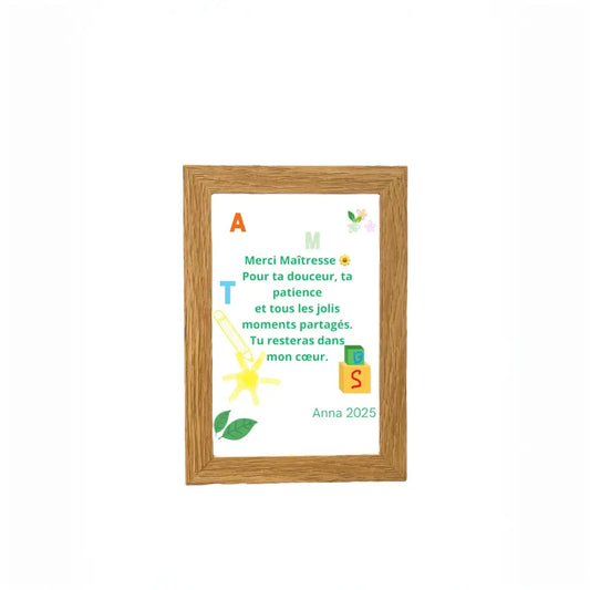 Cadeau maitresse ’Merci Maitresse’ – Le cadeau pour idéal de fin d’année