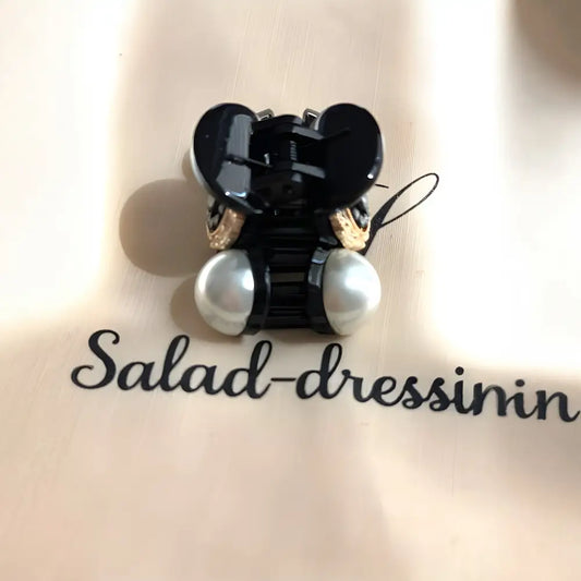 Petite pince-crabe pour cheveux perles et strass ALICIA salad-dressing