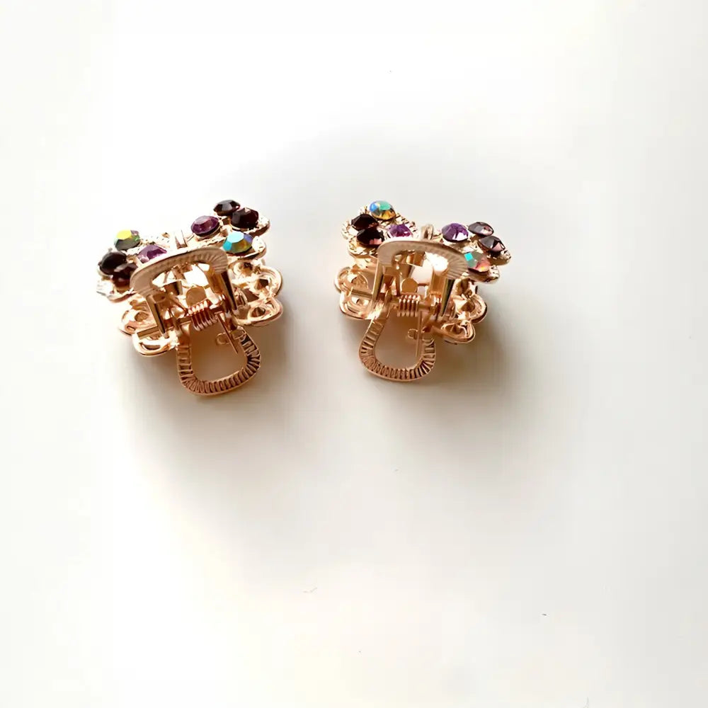 Petites pinces crabes et strass multicolores ASTERIA salad-dressing