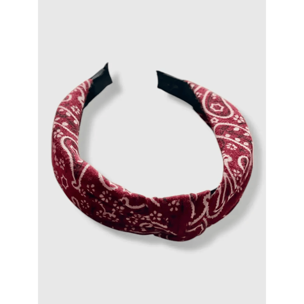 Serre-tête Bordeaux Style Bandana - Tendance et Élégant - Serre-têtes