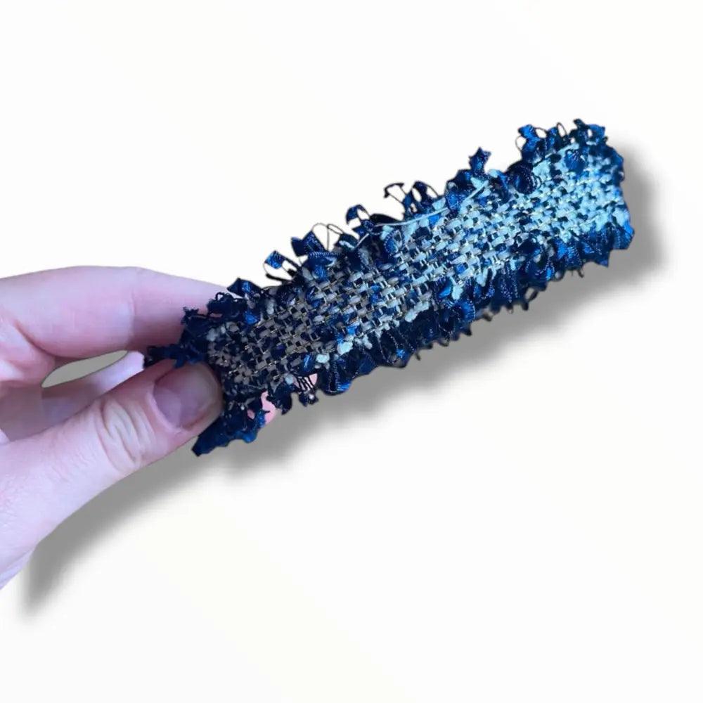 Serre-tête en Tweed Bleu Femme | Bandeau Chic Élégant pour - Serre-têtes