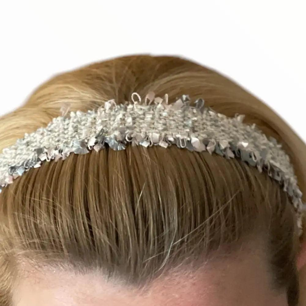 Serre-Tête en Tweed Rose Femme | Accessoire Chic pour Coiffure Élégante - Serre-têtes