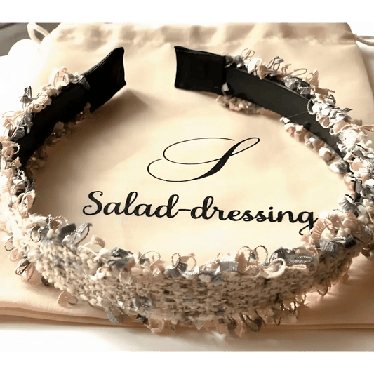 Serre-Tête en Tweed Rose Femme | Accessoire Chic pour Coiffure Élégante - Serre-têtes