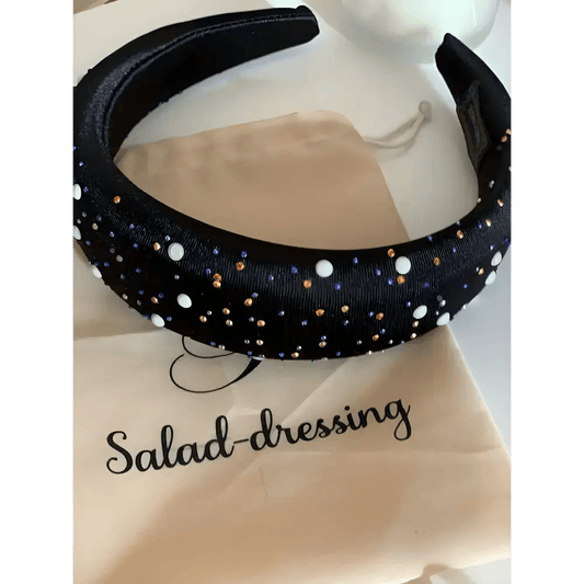 Serre-tête en satin noir