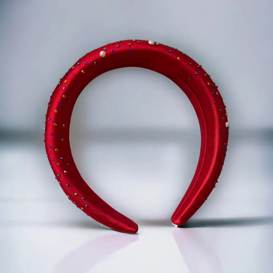 Serré tête rouge satin atelier salad-dressing paris