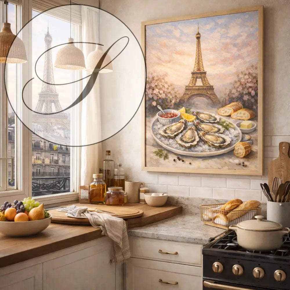 Poster Paris décoratif illustrant les souvenirs de Paris pour deco mural