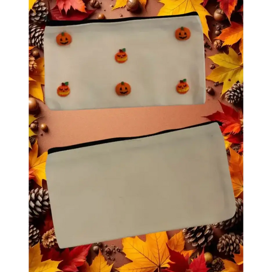 Trousse Halloween en coton avec motif citrouille