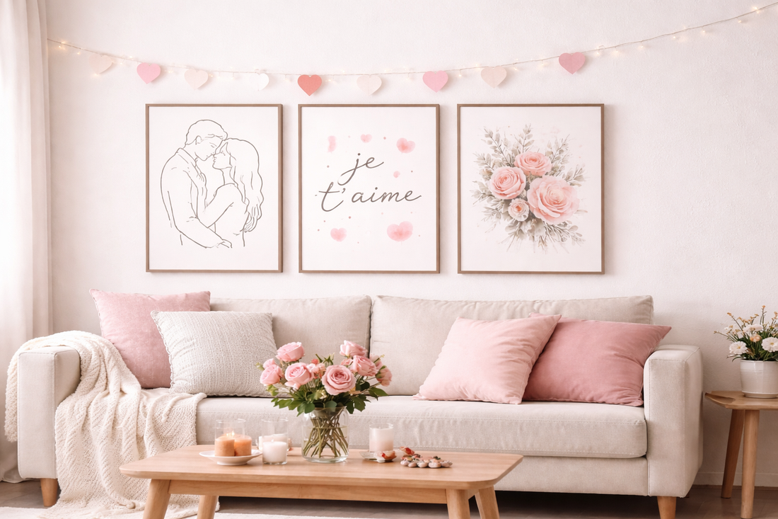 Affiche Saint Valentin : comment réussir sa décoration murale romantique avec des posters déco modernes