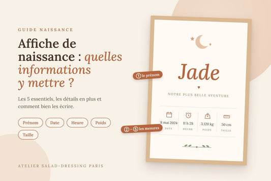 Affiche de naissance : quelles informations y mettre et comment bien les écrire