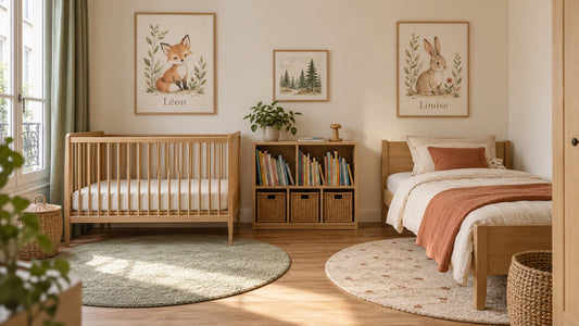 Chambre partagée frère et sœur : comment décorer une chambre pour bébé et son aîné