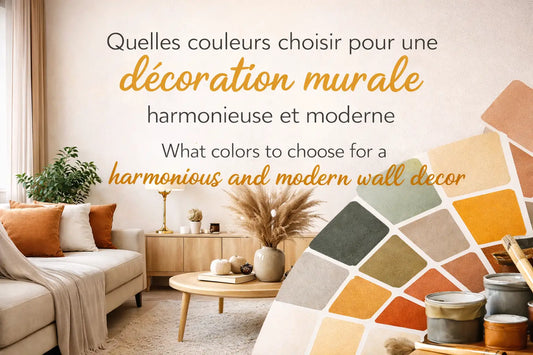 Palette de couleurs pour décoration murale moderne avec tons terreux pour une ambiance harmonieuse et élégante