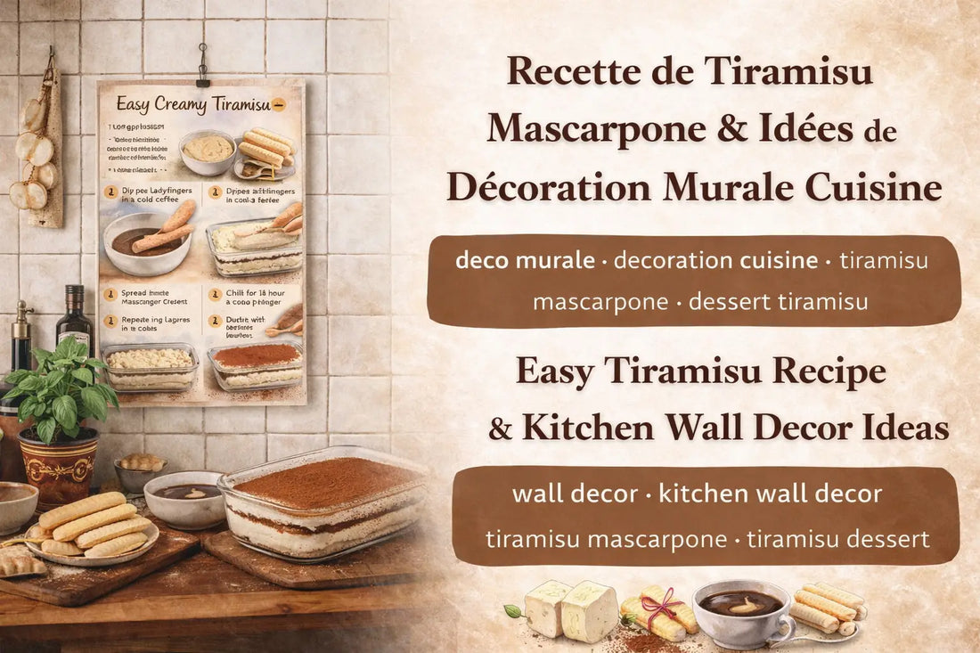 Recette de Tiramisu Facile + Idées de Décoration Murale Cuisine