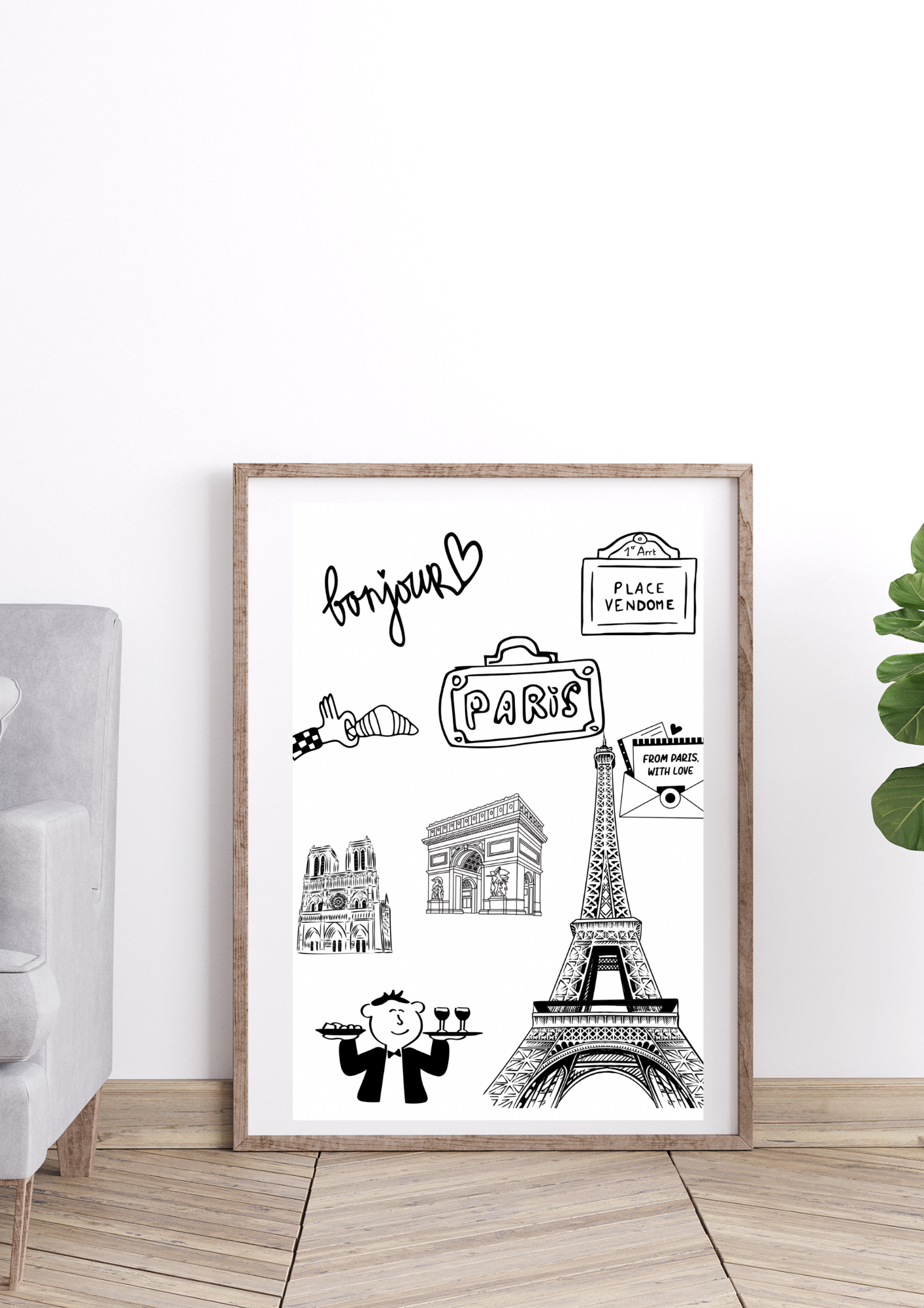 Paris Poster – Souvenir of Paris – Wall Decoration – Wall Art – Gift Idea