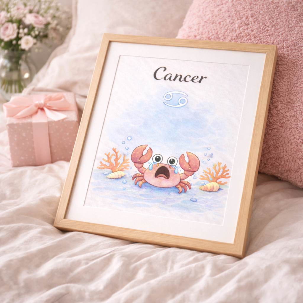 Cadeau Cancer Élégant – Poster Astrologique Téléchargeable