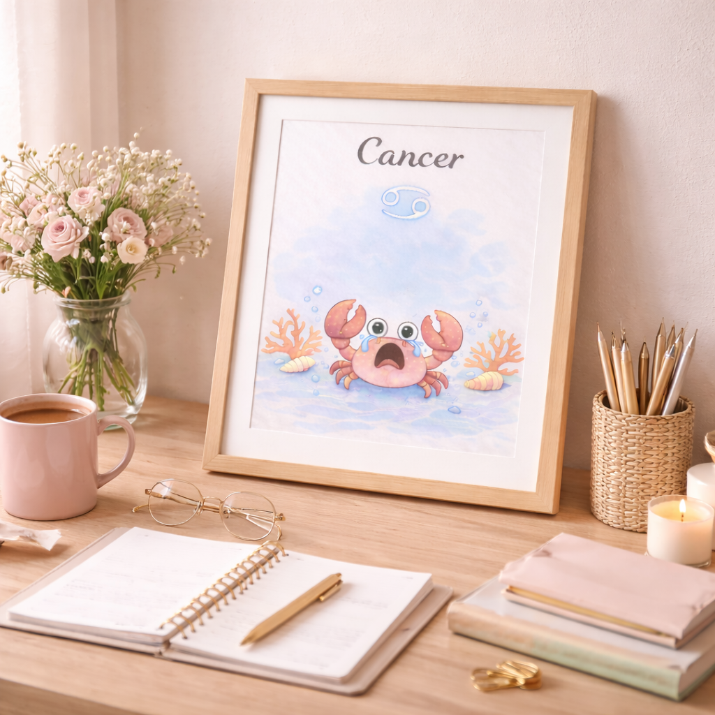 Cadeau Cancer Élégant – Poster Astrologique Téléchargeable