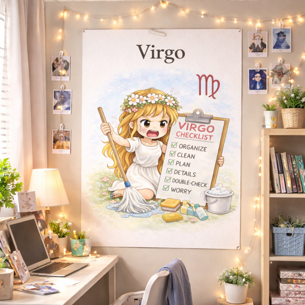 Affiche Signe Astrologique Vierge à Imprimer