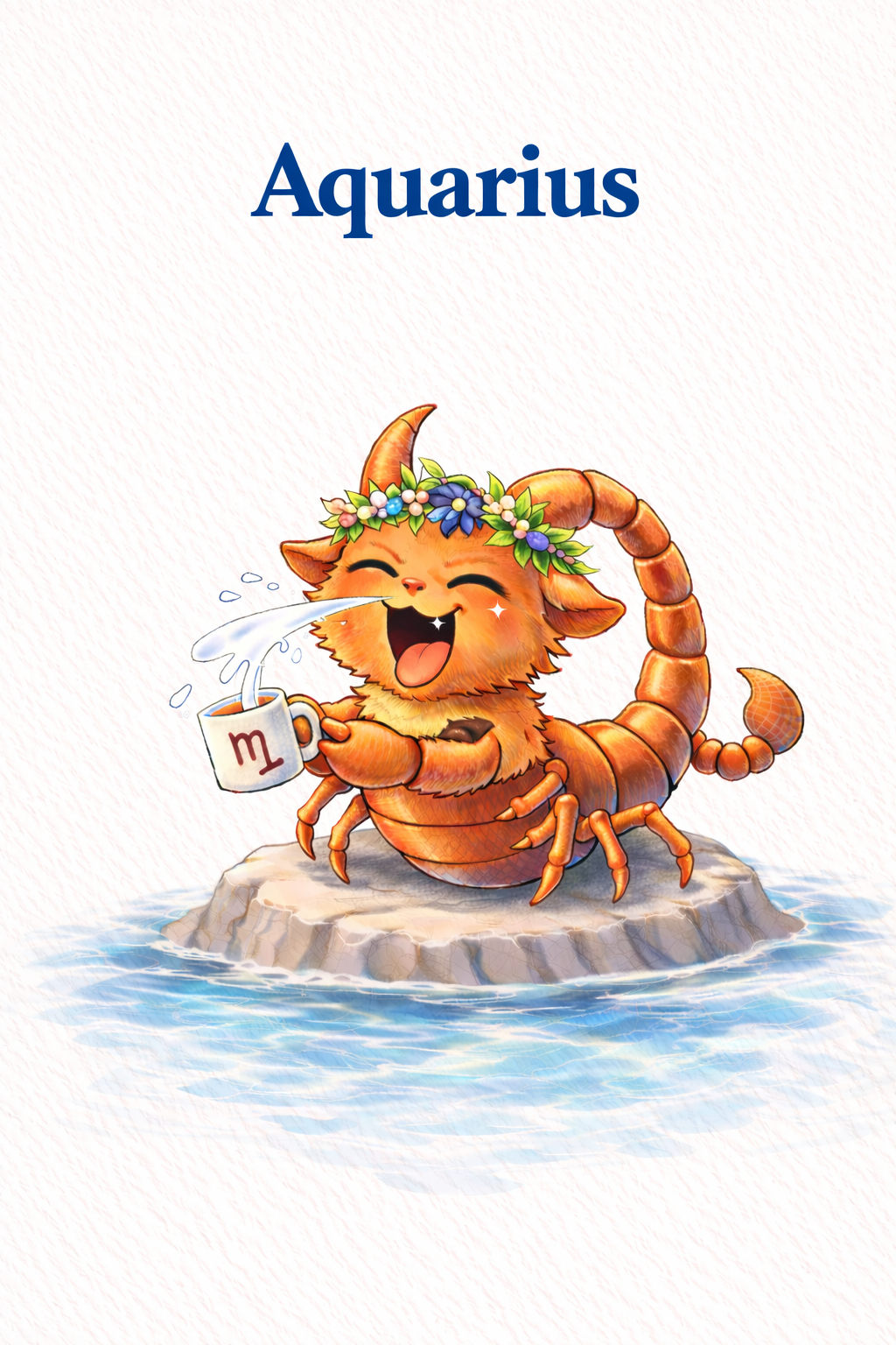 Affiche Signe Astrologique Verseau à Imprimer