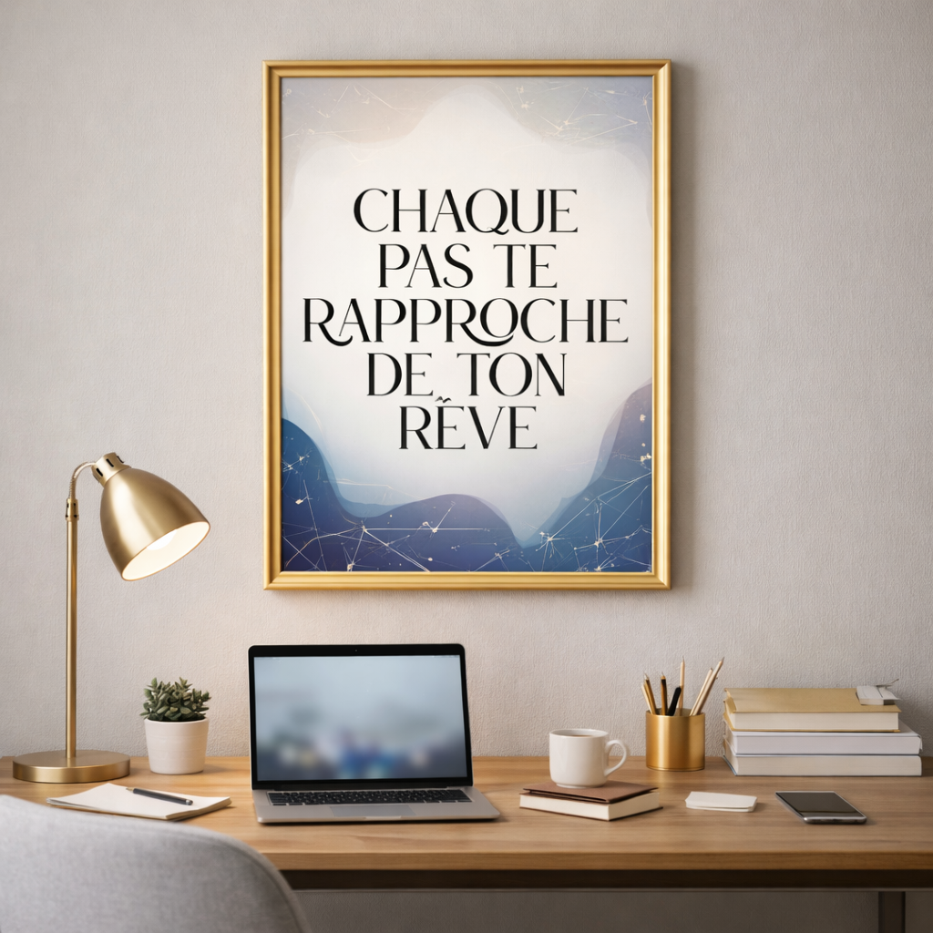 Affiche Murale Inspirante – Poster Motivation ,Idée Cadeau Noël Originale , Décoration Bureau