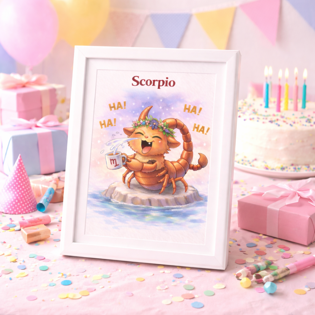 Affiche Signe Astrologique Scorpion à Imprimer