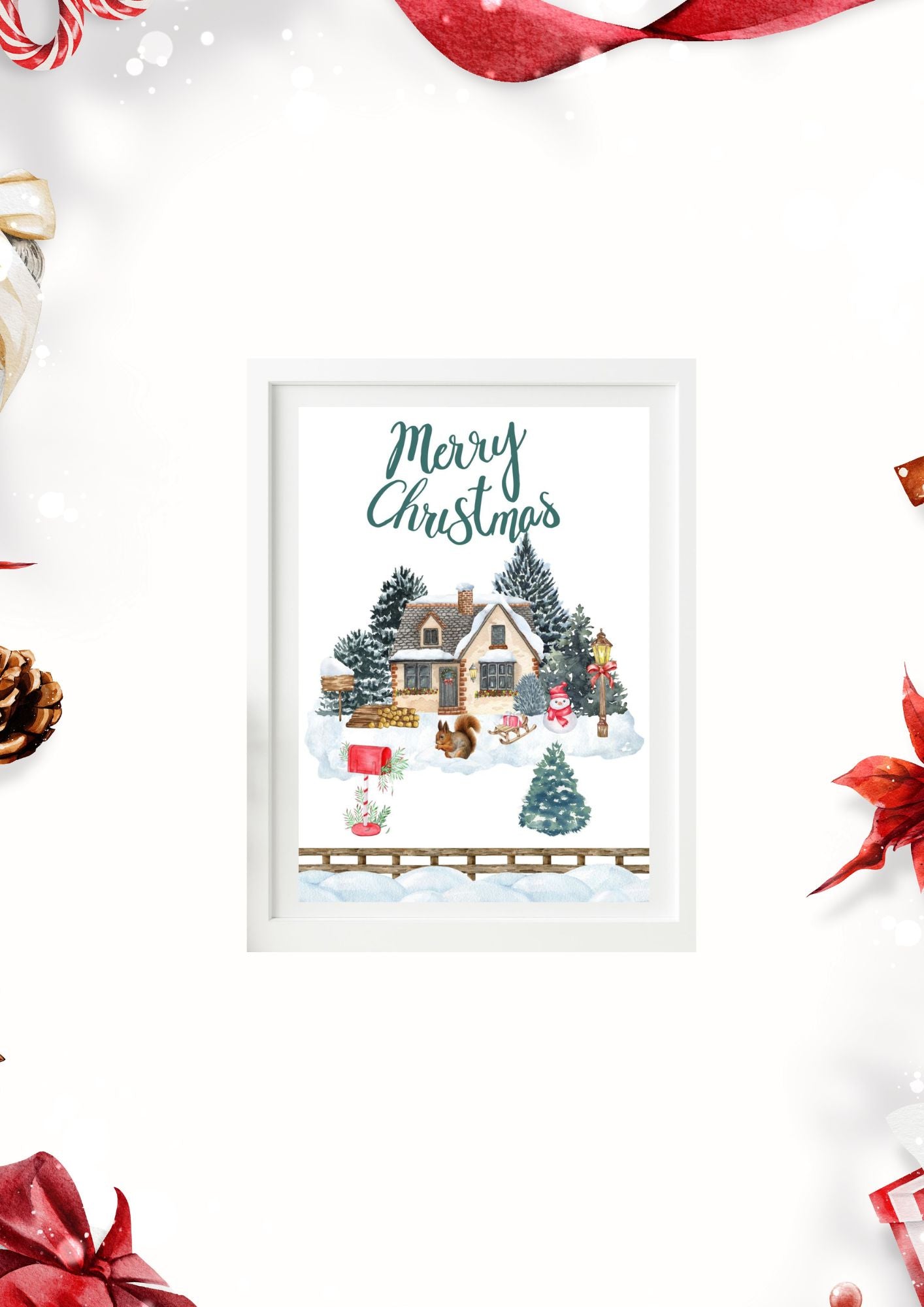 Christmas Poster – Modern Digital Wall Decoration