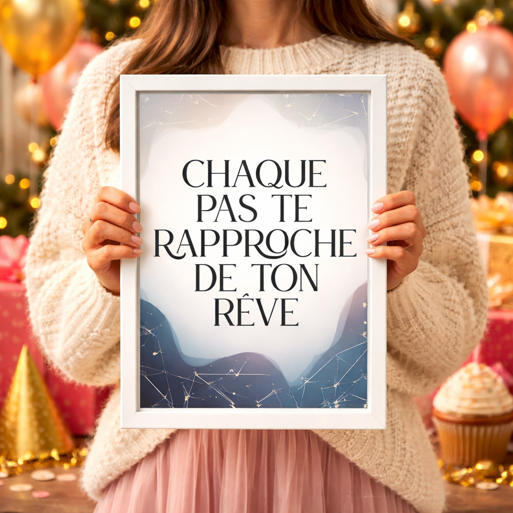 Affiche Murale Inspirante – Poster Motivation ,Idée Cadeau Noël Originale , Décoration Bureau