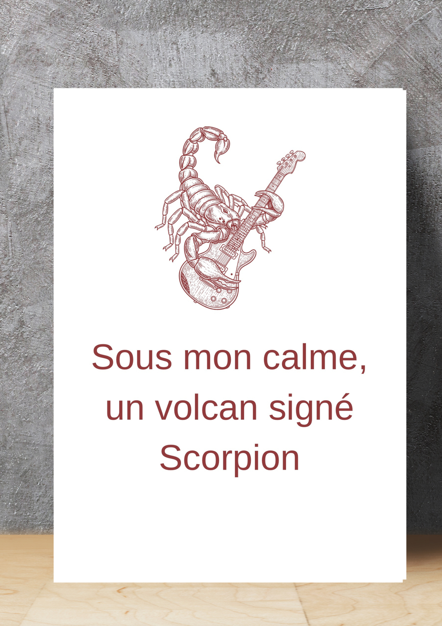Poster Scorpion – Affiche Signe Astrologique Scorpion , Idée Cadeau Anniversaire