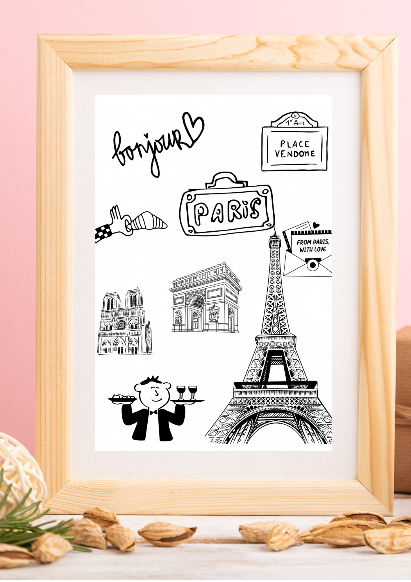 Paris Poster – Souvenir of Paris – Wall Decoration – Wall Art – Gift Idea