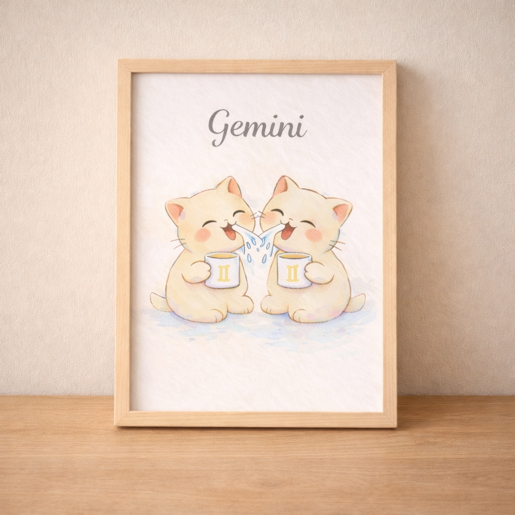 Affiche Signe Astrologique Gémeaux à Imprimer
