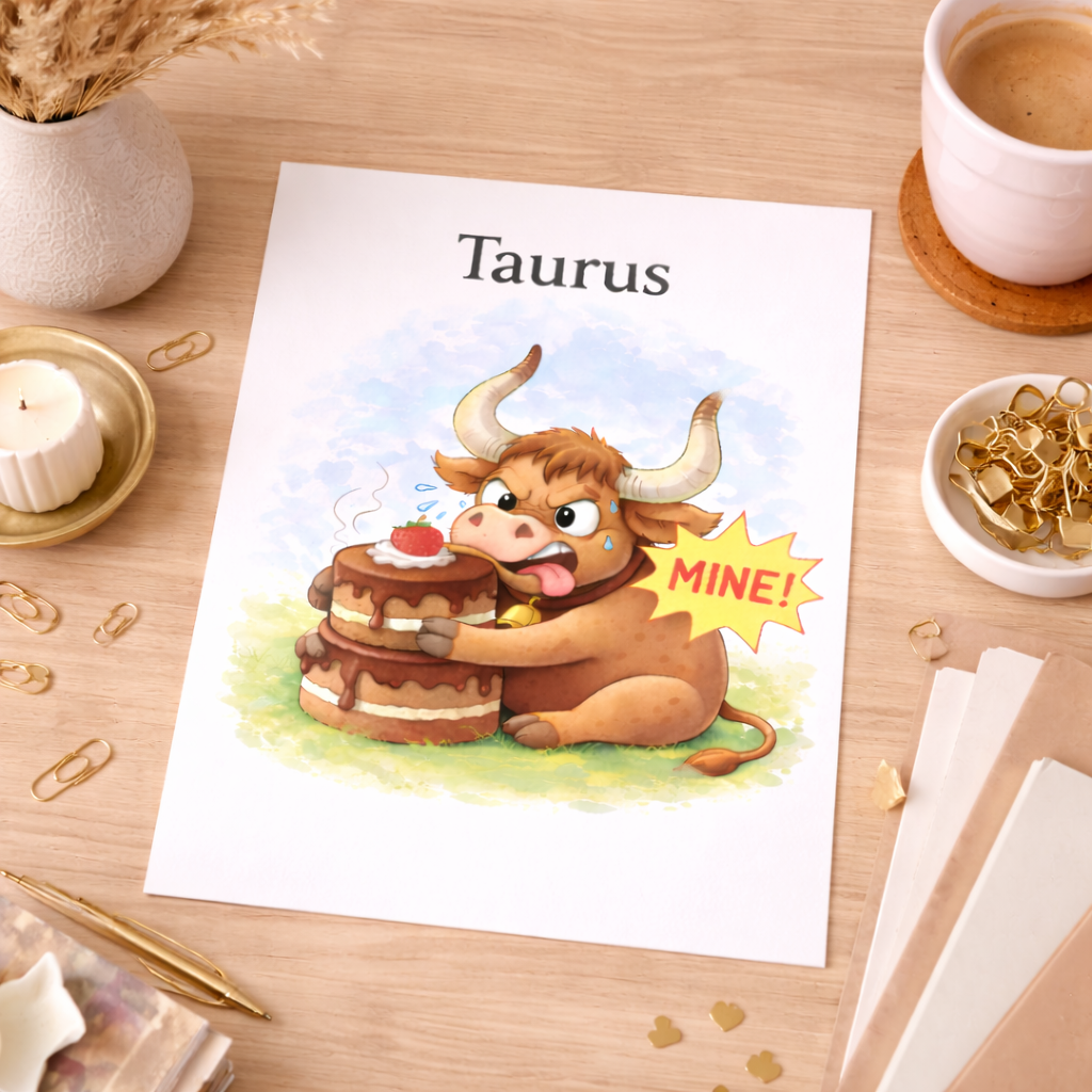 Idée Cadeau Signe Astrologique Taureau – Affiche Zodiac à Téléchargement