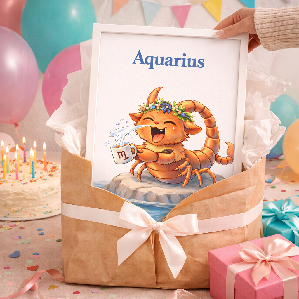 Affiche Signe Astrologique Verseau à Imprimer