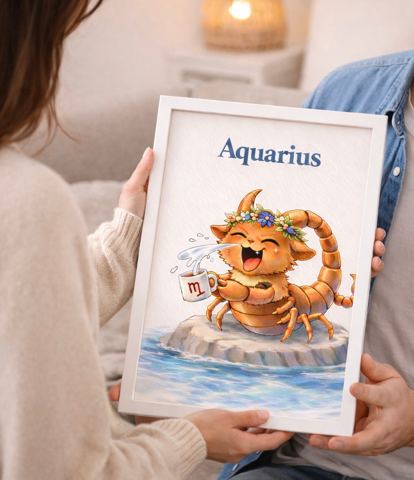 Affiche Signe Astrologique Verseau à Imprimer