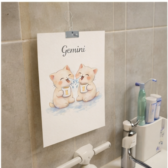 Affiche Signe Astrologique Gémeaux à Imprimer