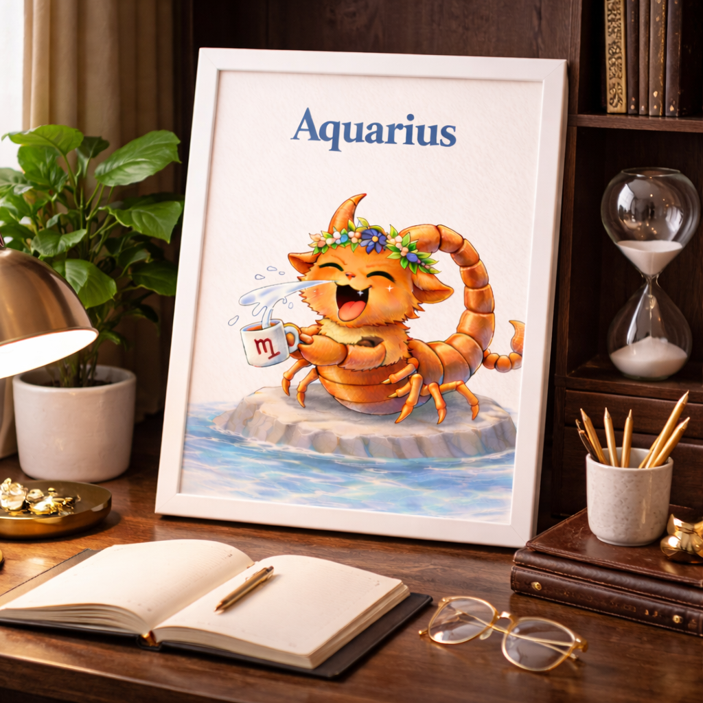 Affiche Signe Astrologique Verseau à Imprimer