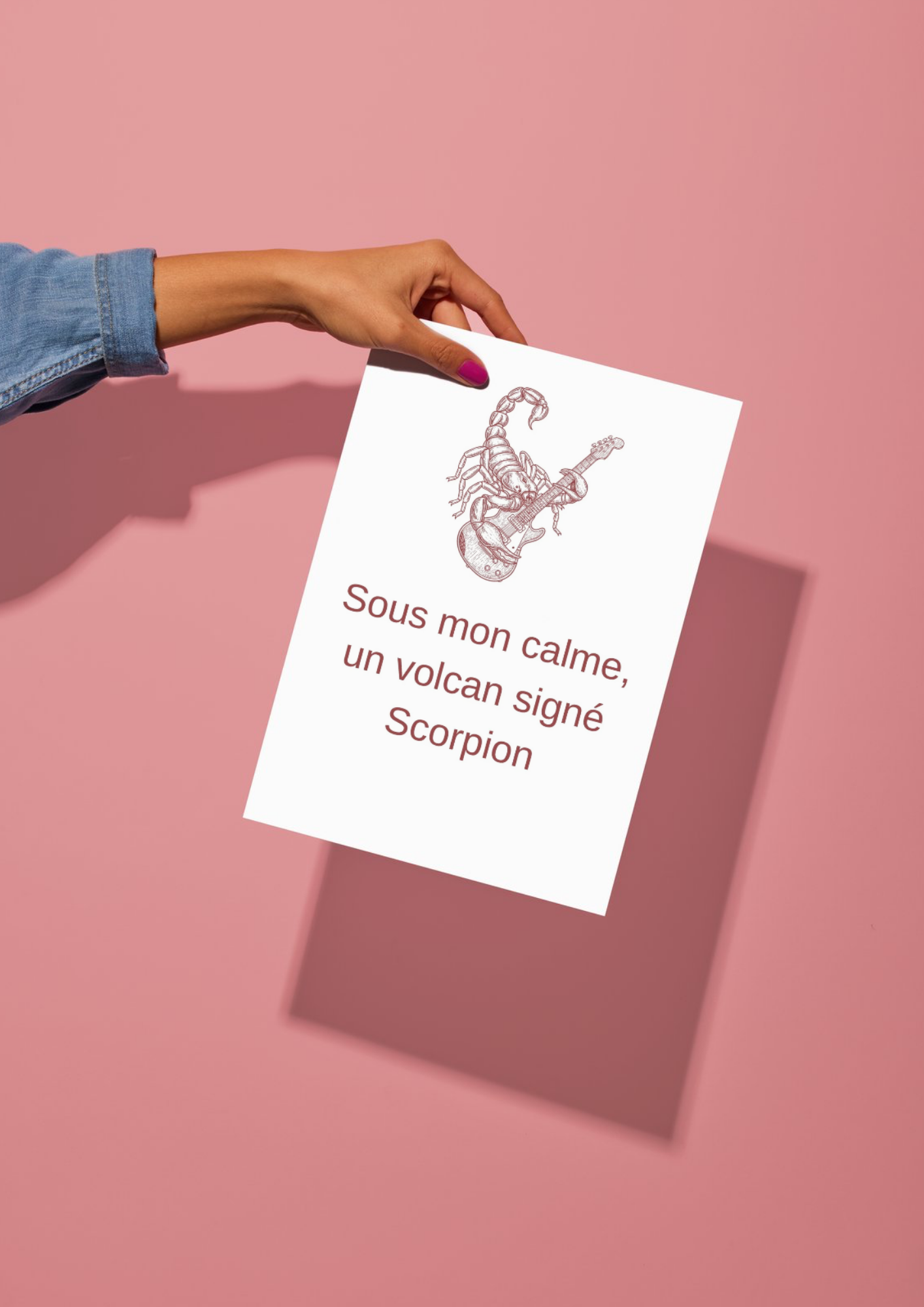 Poster Scorpion – Affiche Signe Astrologique Scorpion , Idée Cadeau Anniversaire