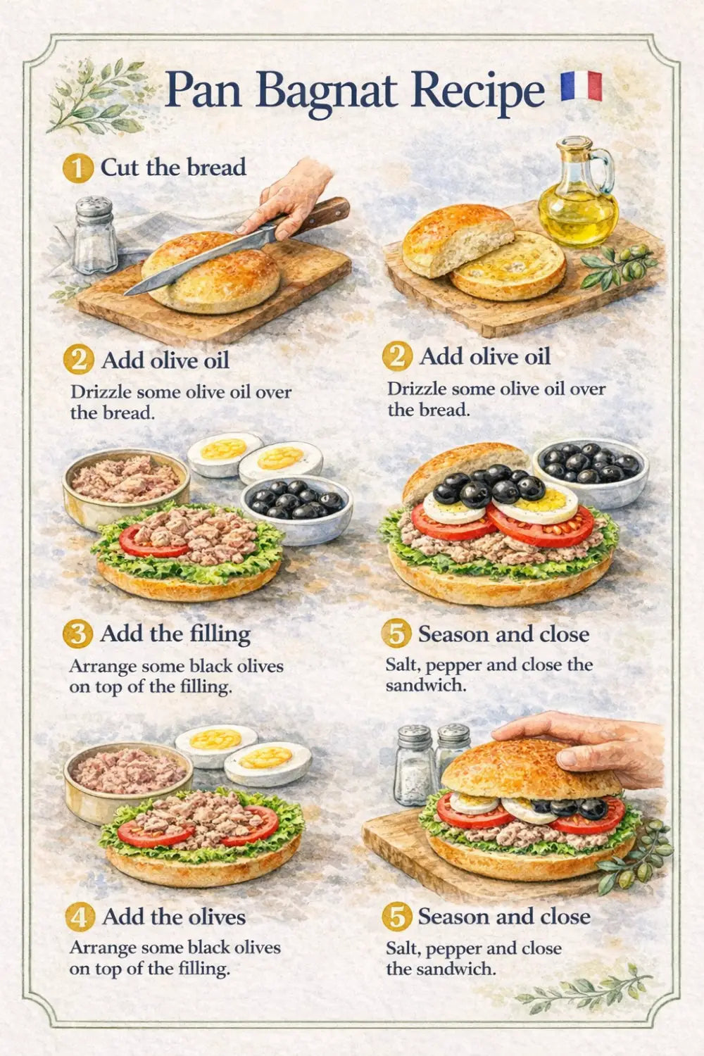 Recette du Pan Bagnat: le sandwich traditionnel de la Côte d’Azur-French Riviera