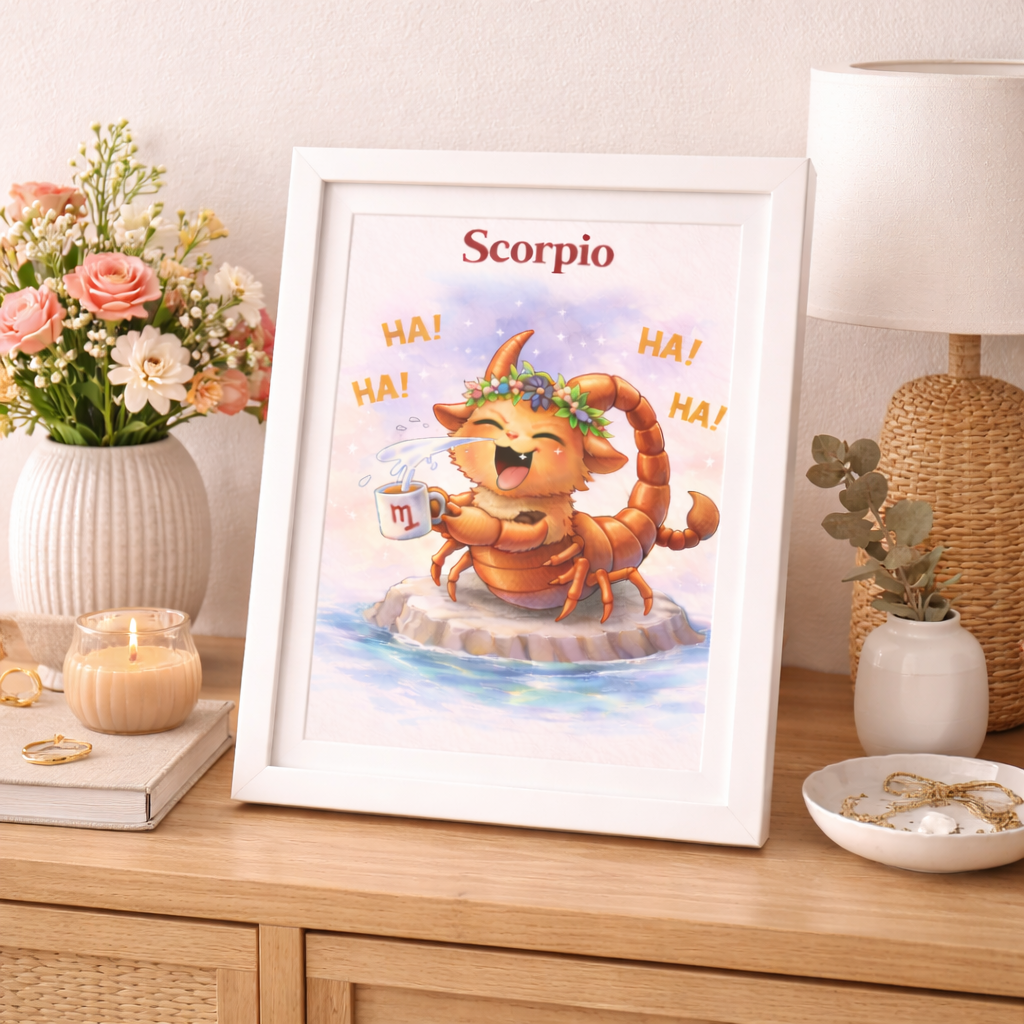 Affiche Signe Astrologique Scorpion à Imprimer