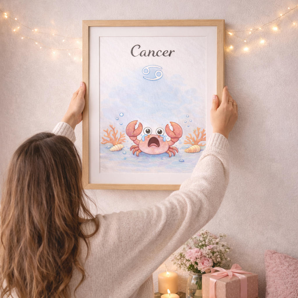 Cadeau Cancer Élégant – Poster Astrologique Téléchargeable