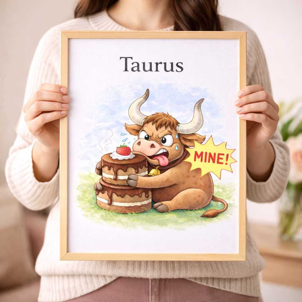 Idée Cadeau Signe Astrologique Taureau – Affiche Zodiac à Téléchargement