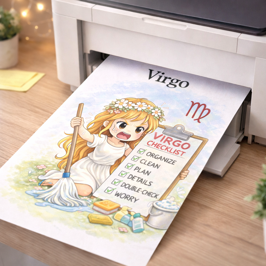 Affiche Signe Astrologique Vierge à Imprimer